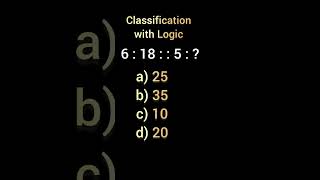 Classification With Logic maths competativeexam reasoning mathstricks [upl. by Rosaleen520]