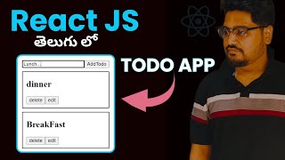 React ToDo app in Telugu  Create Todo App in Reactjs in 20mins  Developed By Hari [upl. by Pedaias]