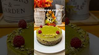 Cheesecake pistache recipe food cuisine recettefacile cooking trendingshorts patisserie [upl. by Sokul]