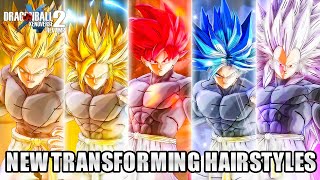 Dragon Ball Xenoverse 2 Revamp  All New Transforming CAC Hairstyles Mod [upl. by Atiugal]