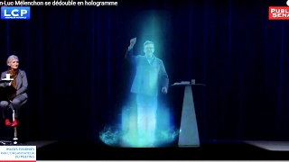 JeanLuc Mélenchon se dédouble en hologramme à Paris [upl. by Byrann973]