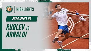 Rublev vs Arnaldi Round 3 Highlights  RolandGarros 2024 [upl. by Mallon544]