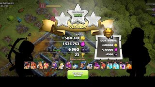 TH16 Root riderValkyrie Attack 3M Loots Overall [upl. by Notgnihsaw]