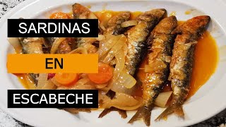 SARDINAS EN ESCABECHE  COMO HACER ESCABECHE DE PESCADO [upl. by Ebaj]