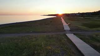 Sunset on the Beach New Carlisle Quebec Canada 🍁 Mavic Mini3 Pro 🍁2024 [upl. by Enrique457]