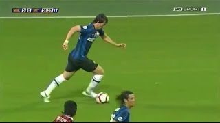 Diego Milito vs Milan  200910 Serie A Giornata 2 [upl. by Atinehc]