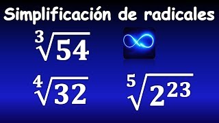 46 Simplificación de radicales raíces cúbicas cuartas quintas etc [upl. by Ahcire]