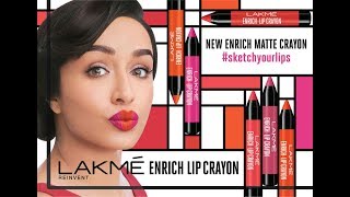 Shraddha Kapoor For Lakmé  Enrich Crayon [upl. by Pettiford]