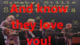 teach your children csny onscreen lyrics [upl. by Nwahsar]