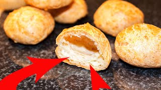 French Cheese Puffs Gougères Easy Recipe [upl. by Hesler]