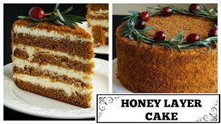 Honey Layer Cake Medovnik  Biskvitinis medaus tortas [upl. by Mathews808]