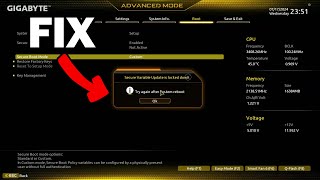 Fixing quotSecure Variable Update is Locked Downquot with QFlash Plus on Gigabyte Motherboard BIOS [upl. by Depoliti928]