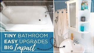 Small Bathroom DIY Budget Remodel  Cheap amp Easy Bathroom Makeover  Bathroom Updates Before amp After [upl. by Deloria]