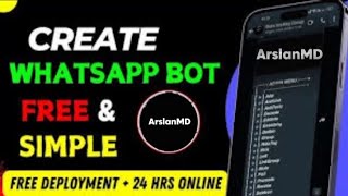 HOW TO CREATE WHATSAPP MD BOT  HOW TO MAKE WHATSAPP BOT WITHOUT HEROKU AND WITHOUT ANOTHER PLATFORM [upl. by Moitoso397]