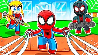 Using SPIDERMAN WEB SLINGERS to Troll My Friends in Roblox Rivals [upl. by Theran]