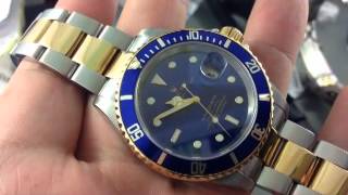 ROLEX SUBMARINER TWO TONE BLUESEY 16613  2 Tone Sub [upl. by Kronick]