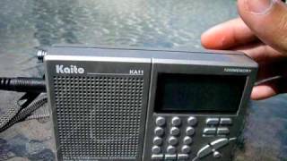 Kaito KA11 shortwave radio picking up shortwave radio stations [upl. by Deidre]