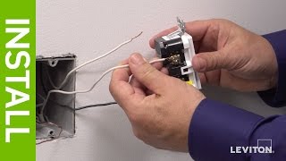 How to Install a GFCI Outlet AFCI and Dual AFCIGFCI Outlet  Leviton [upl. by Garda919]