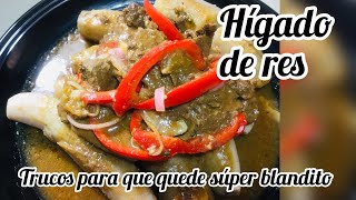 Cómo hacer hígado de res trucos para que quede súper blandito Mariela Medina Recetas y algo más [upl. by Giliana]