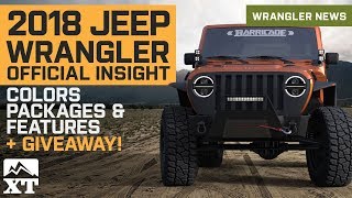 New 2018 Jeep Wrangler JL Details Leaked  Colors Engine Interior Packages  Mishimoto Giveaway💥 [upl. by Neelyaj]