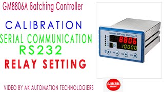 GM8806A Batching Controller Calibration amp Relay Setting  Batching Controller 8806  GM8806A [upl. by Larual663]