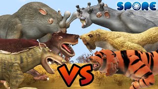 Prehistoric Beast Battle S1  SPORE [upl. by Otiragram]