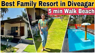 Best Family Resort in Diveagar  Diveagar Beach Resort  5 Min walk Beach  Novo Bliss Resort [upl. by Bonine482]