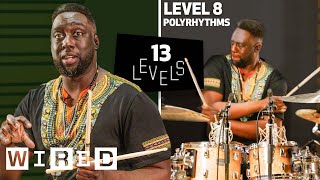 13 Levels of Drumming Easy to Complex  WIRED [upl. by Domineca916]