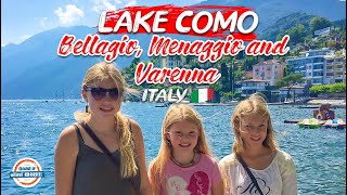 Lake Como Italy 🇮🇹 Bellagio Menaggio and Varenna  197 Countries 3 Kids [upl. by Clarie]