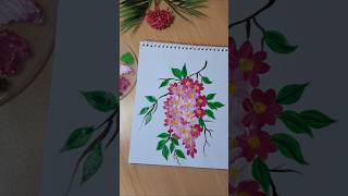 Easy acrylic flower painting💐acrylic painting floweracrylic painting tutorial flowerseasy painting [upl. by Ankney]