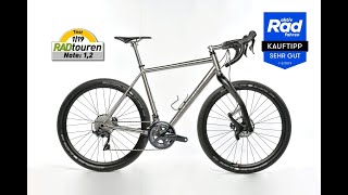 TESTSIEGER Falkenjagd Aristos CX Titan Gravel Crosser Randonneur Cross Titanrad by Rennstahl [upl. by Redman]