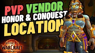 War Within PvP Vendor Location Honor and Conquest Gear  WoW Patch 110  World of Warcraft [upl. by Torp207]