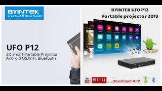 BYINTEK UFO P12 Portable projector 2019 [upl. by Llednahs730]