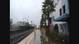 Metrolink 851 arriving into Oceanside with the WORST P2 horn on a cab car [upl. by Mccowyn787]