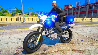 Dirt Bike Cop Chases Bikers  GTA 5 RP [upl. by Ytirev475]