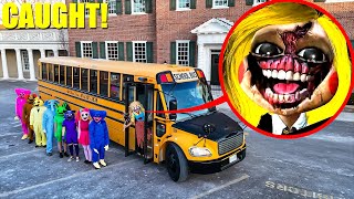 I CAUGHT MISS DELIGHTS SCHOOL BUS IN REAL LIFE POPPY PLAYTIME CHAPTER 3 [upl. by Volnak696]