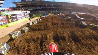 GoPro HD Cole Seely Practice Lap Monster Energy Supercross 2012 Oakland [upl. by Aroved]