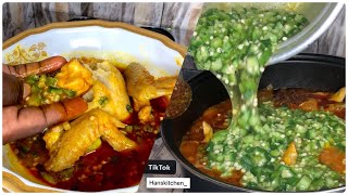 Make the tastiest GHANAIAN Okra  Okro stew recipe  step by step  hans kitchen [upl. by Geminian]