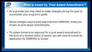 How to Submit a Post Award Amendment for Discretionary Grants [upl. by Anitap979]