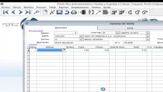 Profit Plus Administrativo Elaboración de Factura de Ventas [upl. by Payson]