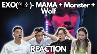 EXO엑소 MAMA  Monster  Wolf REACTION [upl. by Ahsikad]