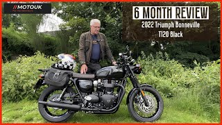 6 Month Owners review of the 2022 Triumph Bonneville T120  Is it Good or Bad [upl. by Leirud]