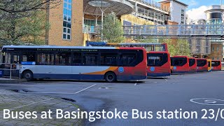 Buses at Basingstoke Bus station 230324 [upl. by Ttenrag]