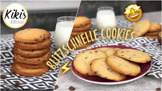 BLITZSCHNELLE Cookies selber machen  Kekse Blitzrezept [upl. by Anuaek]