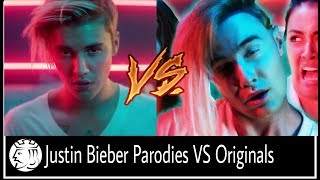 Justin Bieber Parodies VS Original Songs [upl. by Llewon]