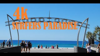 4k Surfers Paradise Gold Coast Queensland Australia Waking Film [upl. by Heinrick]