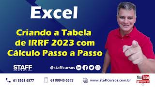 Excel  Criando Tabela do Imposto de Renda 2023 com Análise do Desconto Simplificado Passo a Passo [upl. by Downey130]