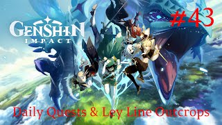 Genshin Impact Walkthrough Part 43  Daily Quests amp Ley Line Outcrops 8 No Commentary [upl. by Forsta]