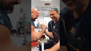 Devon Larratt feels Brian Shaws strength and gets shocked  A new beast is emerging in armwrestling [upl. by Hakaber]