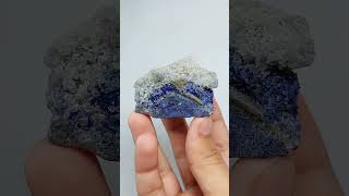 Natural Lazurite Crystal Terminated Mineral Specimen from Badakhshan Afghanistan [upl. by Byram509]